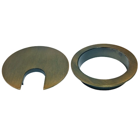 Electriduct Two-Piece Design 2-3/8" Metal Grommet- Brushed Bronze GR-MET-2375-2P-BB